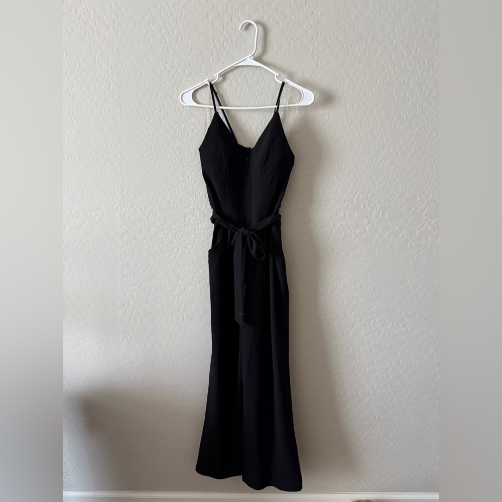 Emerald Sundae Black Tie Jumpsuit